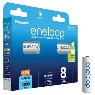R6/AA batteries 1.2V Eneloop Ni-MH BK-3MCCE/8BE in a package of 8 pcs.