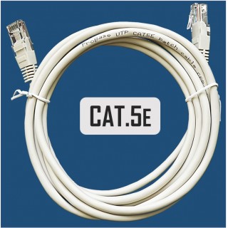 Patch cord | Patch Kabelis | Patch cable | 0.25m | CAT5E | UTP | 25 cm | ElectroBase ®
