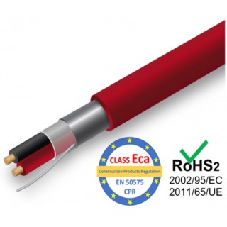 PRO BASE - 1x2x0.8 - Fire Alarm cable/ Red, J-Y(St)Y/500m