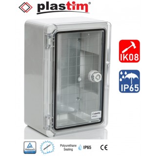 PP3 Plastic cabinet H300xW200xD130, transparent