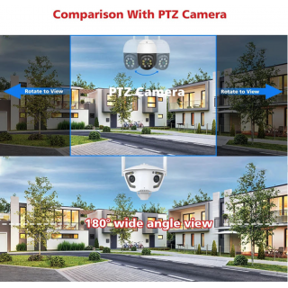 Dual Lens Panoramic Wi-Fi outdoor Camera | 2MP | CamHi