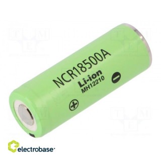 Akumulators: Li-Ion | 18500 | 3,7 V | 2040 mAh | Ø18,6x50mm | 3.8A