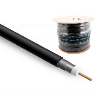 Coaxial cable, PRO BASE, RG6U, moisture resistant with gel, 305m
