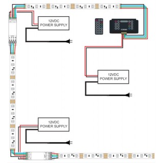 Bousval Électrique™ | RGB signāla pastiprinātājs un sprieguma inžektors krāsainai LED lentei.