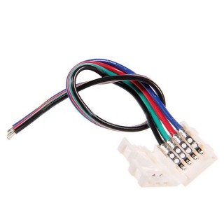 Bousval Électrique™ | 10mm RGB one-sided connector, 4 wires, 15cm