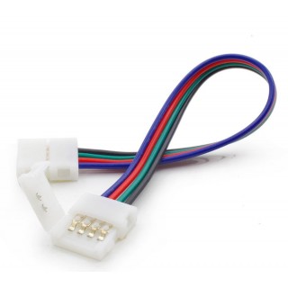 Bousval Électrique™ 10mm RGB two-sided connector, 4 wires, 15cm