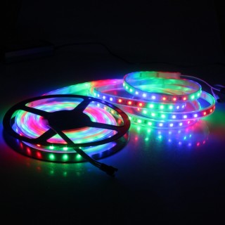 Set of colored RGB, moisture-resistant 12V LED tape with remote control. Length 3 meters