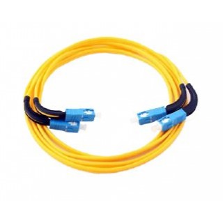 SC-SC Optiskais komutācijas kabelis/ 90 grādu leņķī/ duplex/ SM/ 5m