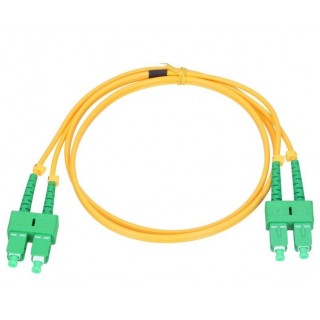 Fibre Optic patch cord SC/APC-SC/APC CORNING fibre, Single Mode, Duplex, 3.0mm LSZH Yellow, 5M