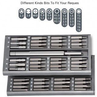 63 in 1 precision screwdriver set, mobile computer repair and disassembly tool, multi-function screw