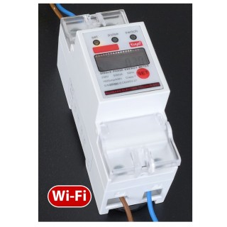 Wi-Fi Single-phase electricity meter with on/off. Relay | iOS, Android App TUYA | 50A | DIN