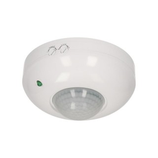Infrared motion sensor 360°, Ceiling, IP20 Adjustable time and lux, white