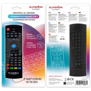 Universal TV remote control with QWERTY keyboard | Superior 2in1