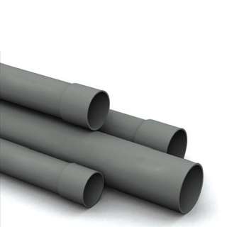 Plastic pipe - 16mm/3m - grey