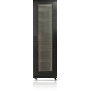42U 19'' Floor standing Cabinet/  600 x 600 x 2055mm/ Glass door/ Balck/ Flat-pack