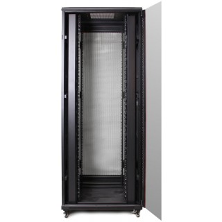 42U 19'' Floor standing Cabinet/ 800 x 800 x 2078/ Glass door/ Balck/ Flat-pack