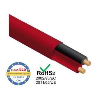 Cable for fire protection systems PRO BASE - 1x2x0.8, red, J-YY, KLM, 100m