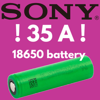 18650 VTC5A lithium battery VTC5*A* 35A 3.7V Sony Murata 2600 mAh in a package of 1 pc.