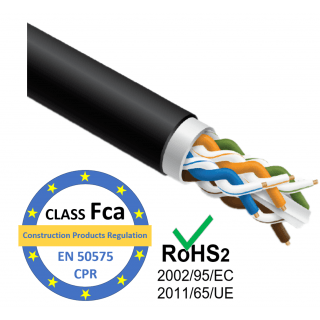 LAN Computer network cable, PRO BASE, CAT6 UTP, indoor/outdoor installation, 305m