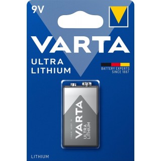 Аккумулятор 9В Varta Ultra Lithium E-block 6122 6LR61/6F22/9V в упаковке по 1 шт.