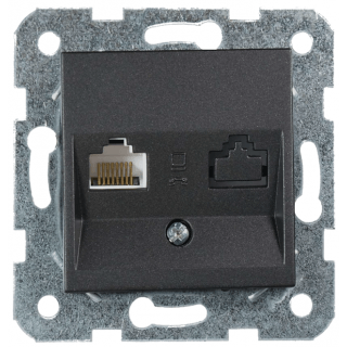 Meridian/Karre RJ45 computer socket without mechanism black NOVELLA Viko by Panasonic