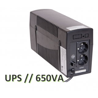 650 VA / 390W Line-Interactive UPS, LED signal, 360W , battery 1x7Ah, dimension 100*280*140
