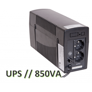 850 VA / 510w  Line-Interactive UPS | Nepārtrauktās barošanas bloks, LED, akum.1x8Ah, 100*280*140