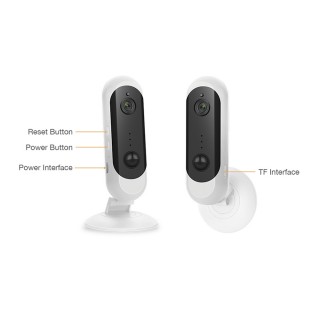 Compact Wi-Fi camera with built-in battery | PIR sensor | Two-way audio