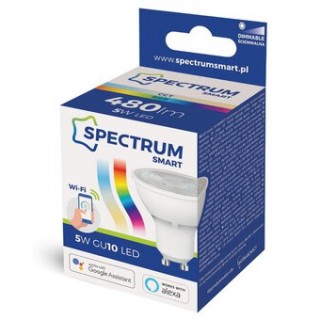 Spectrum LED Spuldze, GU10, WIFI 2.4GHZ, 5W, 480LM, Dimmējama, RGB, 2700K-6900K, 220-240V