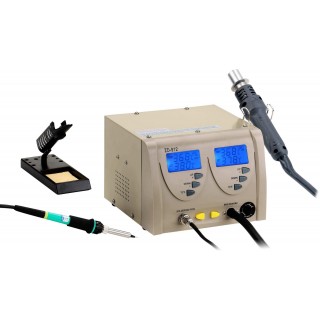 Hot air soldering station and soldering iron 380W, 2 channels