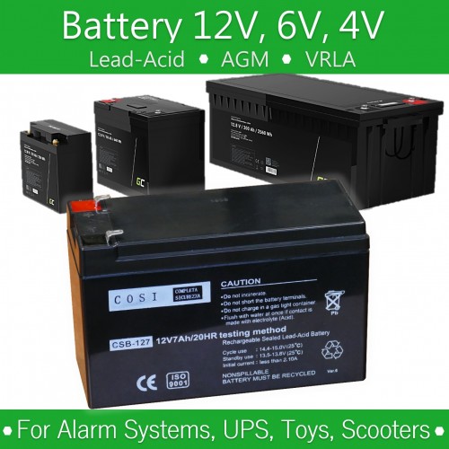 12V 6V AGM battery