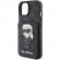 Karl Lagerfeld Saffiano Cardslots and Stand Monogram Ikonik Back Case Aizsargapvalks Priekš Apple iPhone 15 image 6