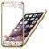 X-Fitted Plastic Case With Swarovski Crystals for Apple iPhone  6 / 6S Gold / Lucky Flower image 2