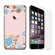 X-Fitted Plastic Case With Swarovski Crystals for Apple iPhone  6 / 6S Pink / Blue Flower image 5