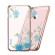 X-Fitted Plastic Case With Swarovski Crystals for Apple iPhone  6 / 6S Rose gold / Blue Flowers image 1