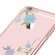 X-Fitted Plastic Case With Swarovski Crystals for Apple iPhone  6 / 6S Rose gold / Blue Flowers image 2
