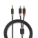 Nedis Aux Audio Cable 3.5 mm -> 2x RCA 3m Black image 1
