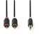 Nedis Aux Audio Cable 3.5 mm -> 2x RCA 3m Black image 2