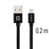 Swissten Textile Fast Charge 3A Lightning Data and Charging Cable 20 cm paveikslėlis 1