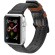 Dux Ducis Canvas Leather Band For Apple Watch 38 / 40 mm Black-Brown paveikslėlis 1