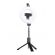 XO SS12 Selfie Nūja / Tripods ar Bluetooth Tālvadības Pulti + LED lampa 95cm image 1
