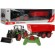 RoGer Зеленый сельскохозяйственный трактор с красным прицепом 1:28 фото 1