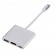 RoGer Multimedia Adapter Type-C to HDMI (4K @ 30Hz, 1080P @ 60Hz) + USB 3.0 Silver image 2