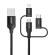 Cable Choetech IP0030, MFi 3in1, USB-A/Lightning/Micro USB/USB-C, 5V, 1,2m (black) image 1