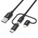 Cable Choetech IP0030, MFi 3in1, USB-A/Lightning/Micro USB/USB-C, 5V, 1,2m (black) image 4
