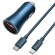 Baseus Golden Contactor Pro car charger, USB + USB-C, QC4.0+, PD, SCP, 40W (blue) + USB-C - Lightning cable 1m (blue) image 1