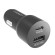Car charger Cygnett USB, USB-C 20W (black) paveikslėlis 1