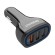Car charger Dudao R7S 3x USB, QC 3.0, 18W (black) paveikslėlis 1
