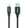 Cable USB-A 2.0 to USB-C Vention COKBD 3A 0,5m (black) фото 1