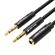 Cable Audio 2x 3.5mm male to 3,5mm female Vention BBUBY 0.3m Black image 2